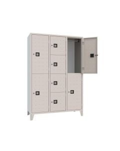 Armadio spogliatoio con 2 ante sovrapposte e 4 casellari h976_22