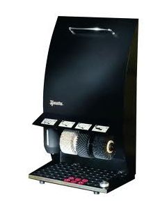 Lucidascarpe automatico 3 spazzole con dispenser h14207