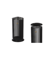Pattumiera portarifiuti per arredo urbano in ferro 100 lt h140131