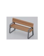 Panchina per spazi pubblici in legno e metallo h140_565