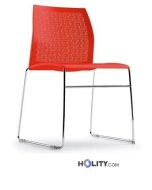 Sedia a slitta in plastica h15955