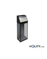 Gettacarte con sportello inox e pannelli trasparenti per interni 50 lt h20_236