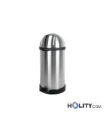 Gettacarte push a pedale inox per interni 40 lt h20_237