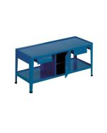 Banco da lavoro metallico con 2 cassetti h286_70