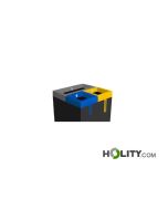 Contenitore raccolta differenziata 3 scomparti h424_136