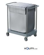 Carrello di servizio modulare con sacco portabiancheria h489_61