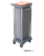 Carrello porta sacco singolo con coperchio h489_62