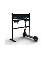 Rastrelliera mobile monopattini con insegna pubblicitaria h503_51