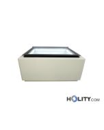 Vetrina per gelati bianca da banco h504_95