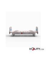 Letto da degenza con 4 ruote girevoli h634_91