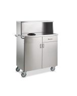 Mobile di servizio su ruota in acciaio inox h684_150
