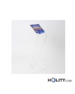 Leggio a Z trasparente con tasca verticale h738_163