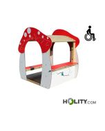 Casetta inclusiva per bambini di legno a forma di fungo  h763_29