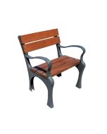 Seduta singola per arredo urbano con braccioli h763_65