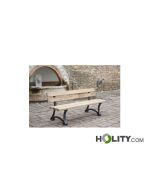 Panchina in legno e ghisa per arredo urbano h773_29