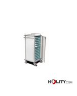 Carrello piccolo portafarmaci con 30 scomparti h919_47