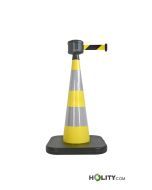 Cono segnaletico per cantieri giallo h972_130