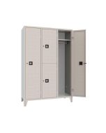 Armadio spogliatoio con 2 ante sovrapposte e 2 intere h976_21