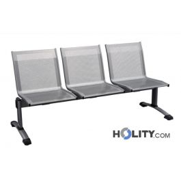 Panca per sala attesa a tre posti h2074