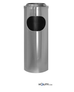 gettacarte-posacenere-tondo-in-acciaio-con-foro-ovale-h2263