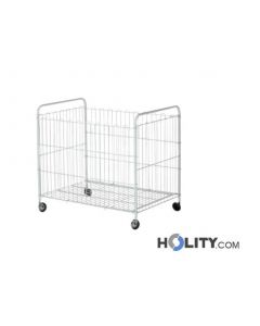 Carrello portabiancheria, 4 piani, sacco biancheria, portasacco immondizia