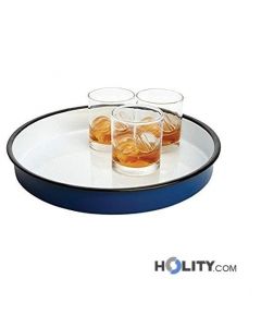 Relaxdays Vassoio Antiscivolo, Set Da 3, Rotondo 28 Cm, Da Portata - Foto 5