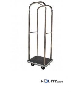 Carrello Portavaligie Per Hotel In Acciaio Inox - Modello Lusso, Maneggevole E Resistente - Foto 3