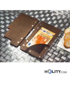 SECURIT Portaconto Luxe - In Legno E Pelle, Per Bar, Ristoranti, Caffè - Foto 8