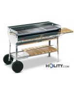 Barbecue a carbonella professionale in acciaio inox h17020