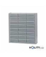 Mobile Armadio 1 Anta 190 Cemento Bianco Ufficio Multiuso Colonna Bagno