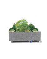 Mourne Wood - Fioriera in legno grande, 98 cm di larghezza, elegante fioriera pe