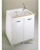 Lavatoio con vasca maxi in plastica e nobilitato h15606