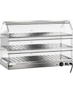 Vetrinetta riscaldata in acciaio inox 3 piani 85 cm h09100