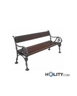Panchina Homelegance Teague 124 Cm: Rivestita In Vinile Bicast Marrone, Base In Legno Massello, Stile Transizionale