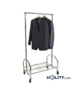 SONGMICS Stand Appendiabiti Doppio, Attaccapanni Estensibile Con Ruote, Altezza Regolabile 113 180 Cm Barra Centrale Regolabile Bianco Llr401w01 84218516 - Foto 10