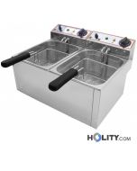 Friggitrice Leggera In Acciaio INOX | 240x232x429mm - 2kW Per Ristoranti E Cucine Professionali - Foto 9