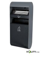 Posacenere Anti-odore Con Coperchio - Nero Tatuato, 12 Cm, Fatto A Mano, Lavabile In Lavastoviglie