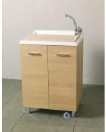 Lavatoio con vasca in resina e asse in legno h15615