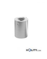 Posacenere Da Esterno AHEJIOO In Acciaio Inox Con Coperchio - Antivento E Anti-tempesta - 12x12x5.5 Cm Per Giardino E Terrazza