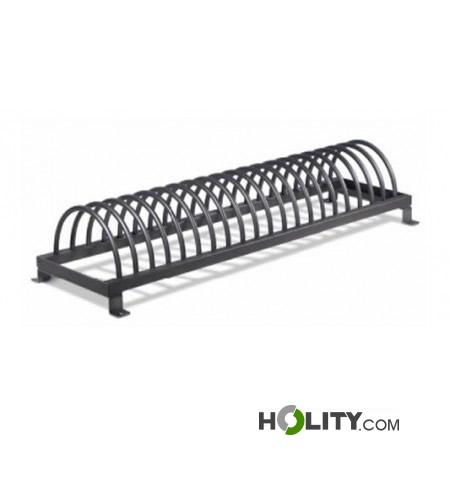 Rastrelliera Portabici Singola In Ferro Zincato - Con Passaruota 5 Cm, 37x37x28 Cm - Foto 4