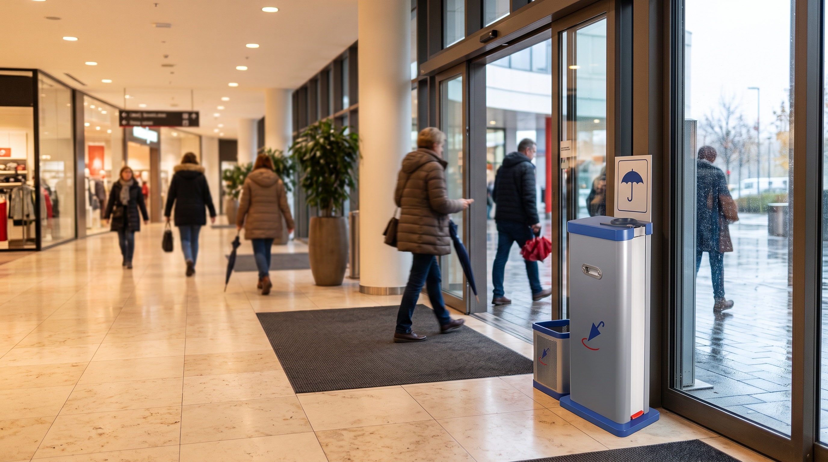 Imbusta ombrelli per centri commerciali e negozi
