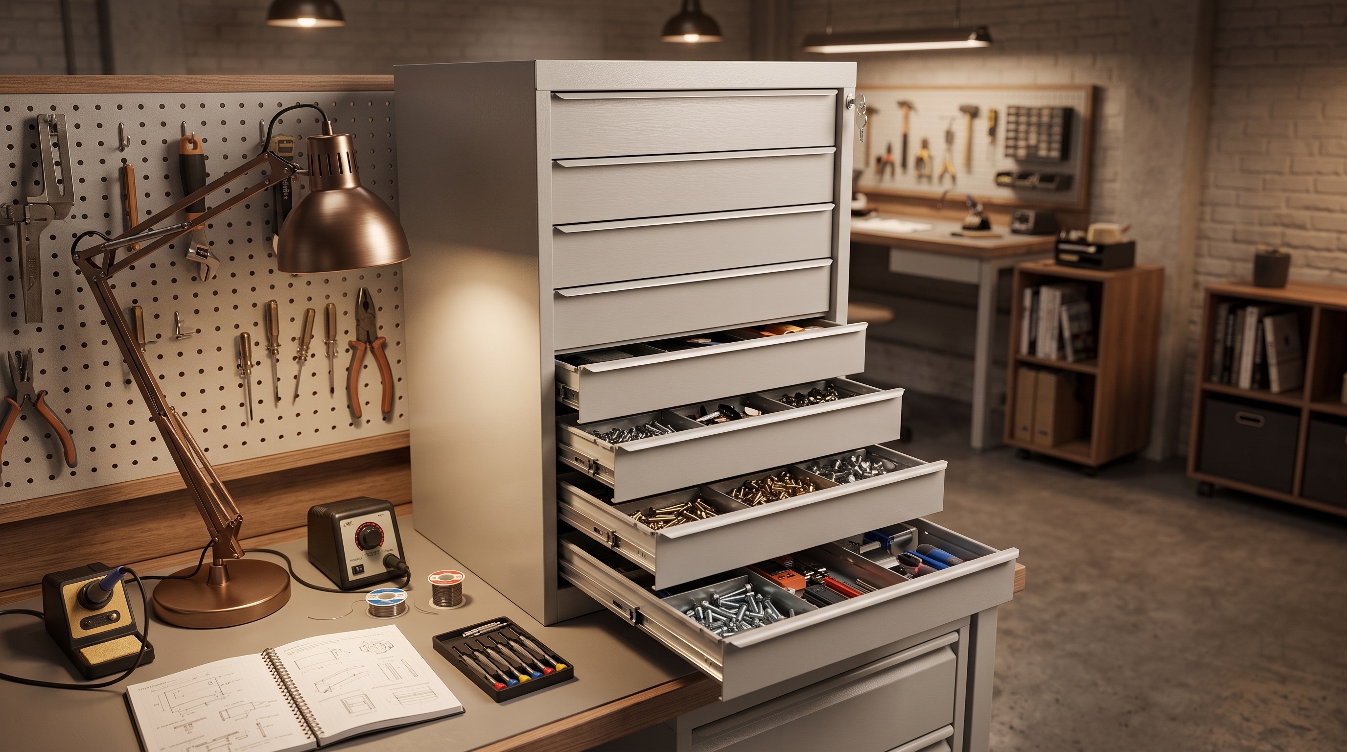 Come organizzare minuteria e utensili in officina: armadi, cassettiere e sistemi di stoccaggio