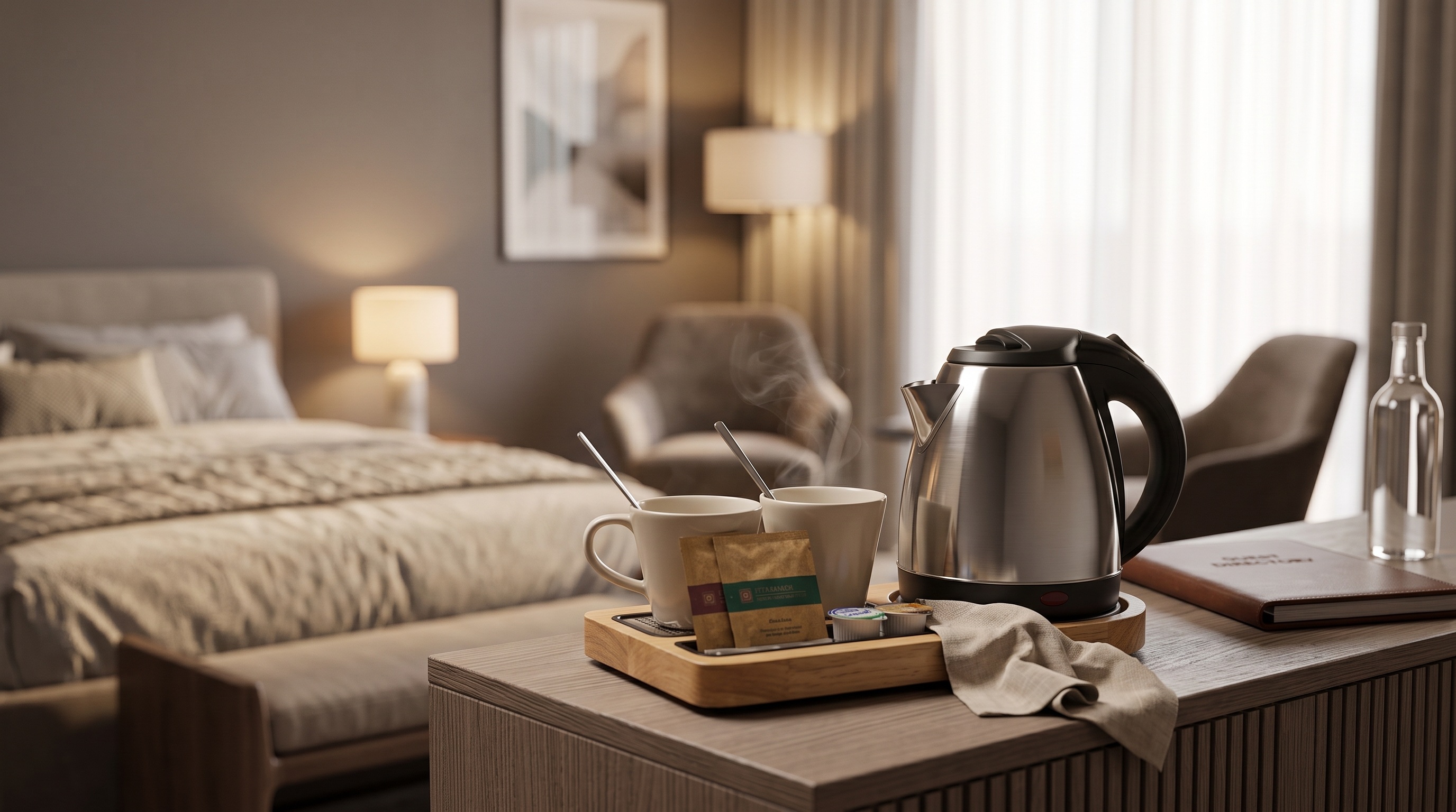 Come integrare il bollitore nell’arredo della camera hotel
