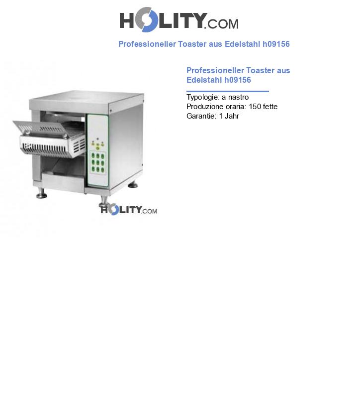 Tostapane professionale in acciaio inox h09156