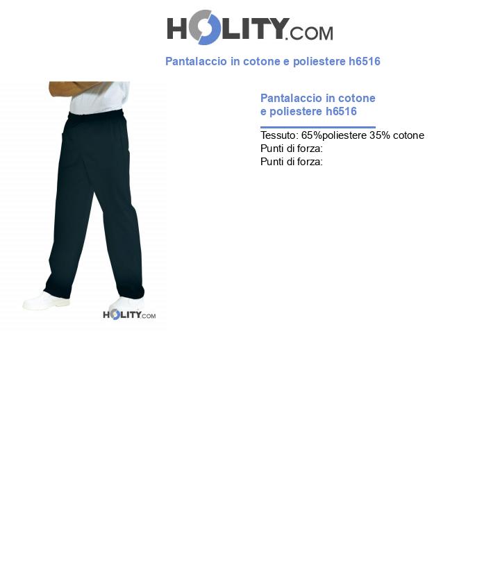 Pantalaccio in cotone e poliestere h6516