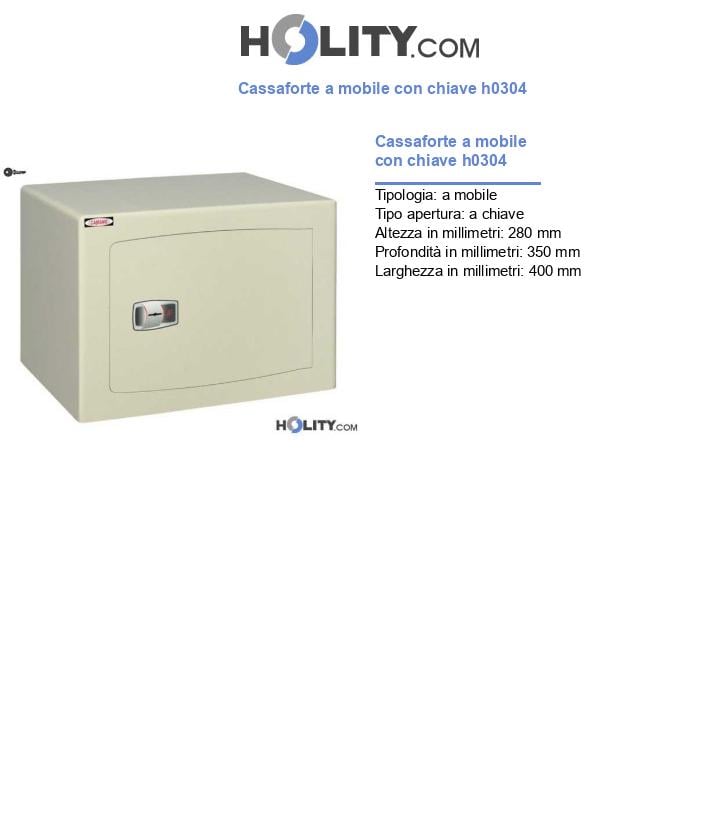 Cassaforte a mobile con chiave h0304