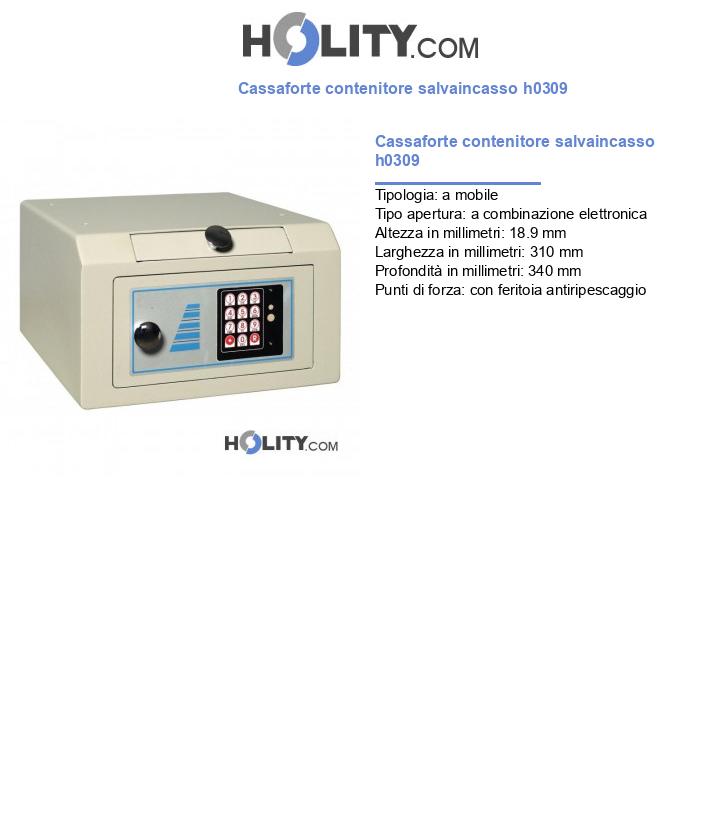 Cassaforte contenitore salvaincasso h0309
