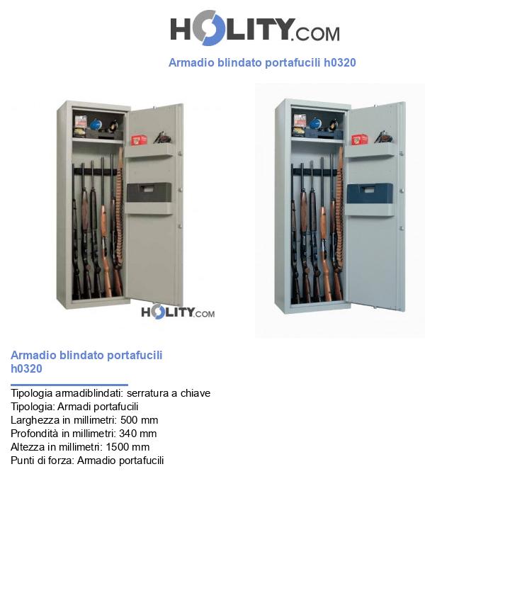 Armadio blindato portafucili h0320