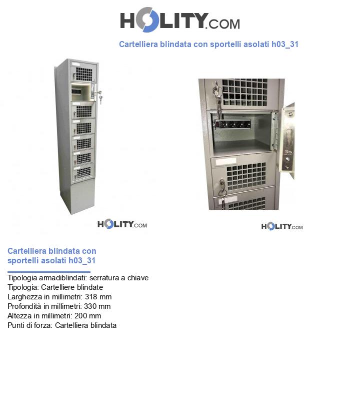 Cartelliera blindata con sportelli asolati h03_31