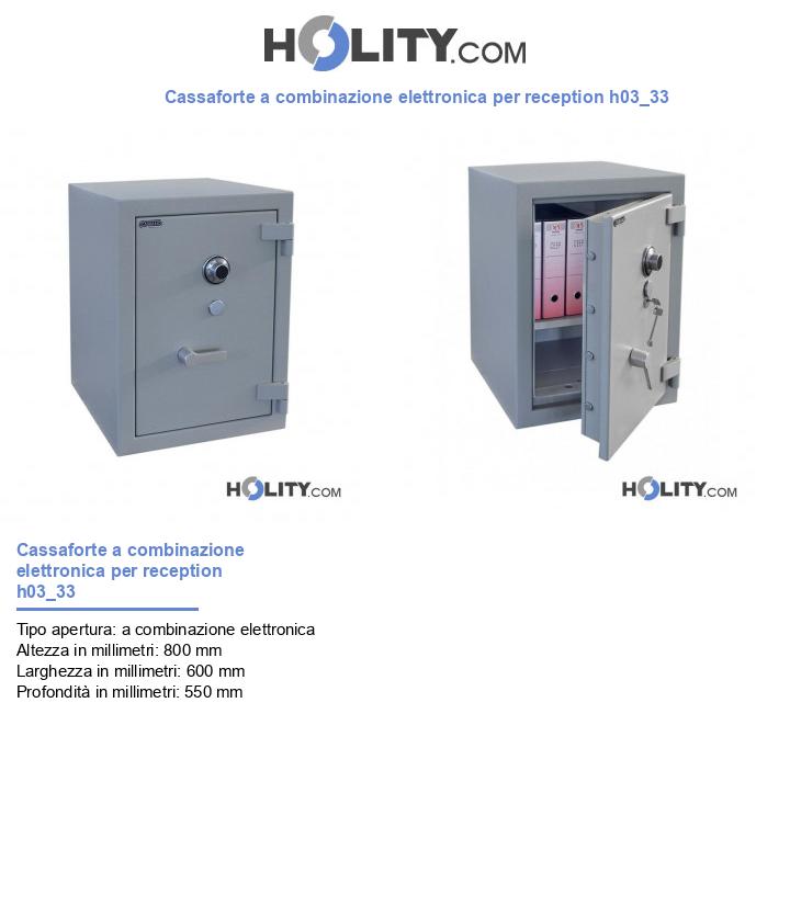 Cassaforte a combinazione elettronica per reception h03_33